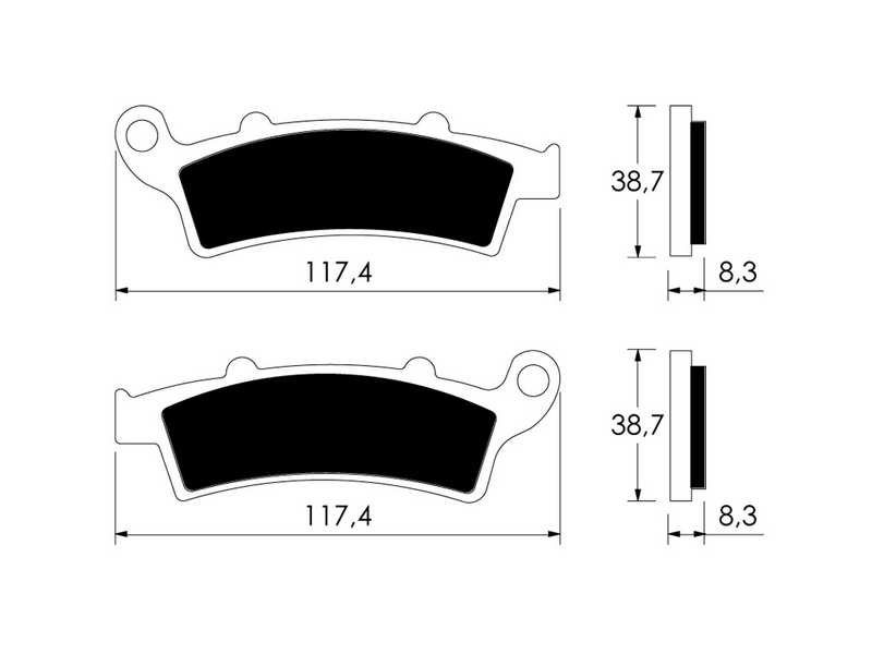 Stabdžių kaladėlės DYNA BRAKE 10754 (193-)
