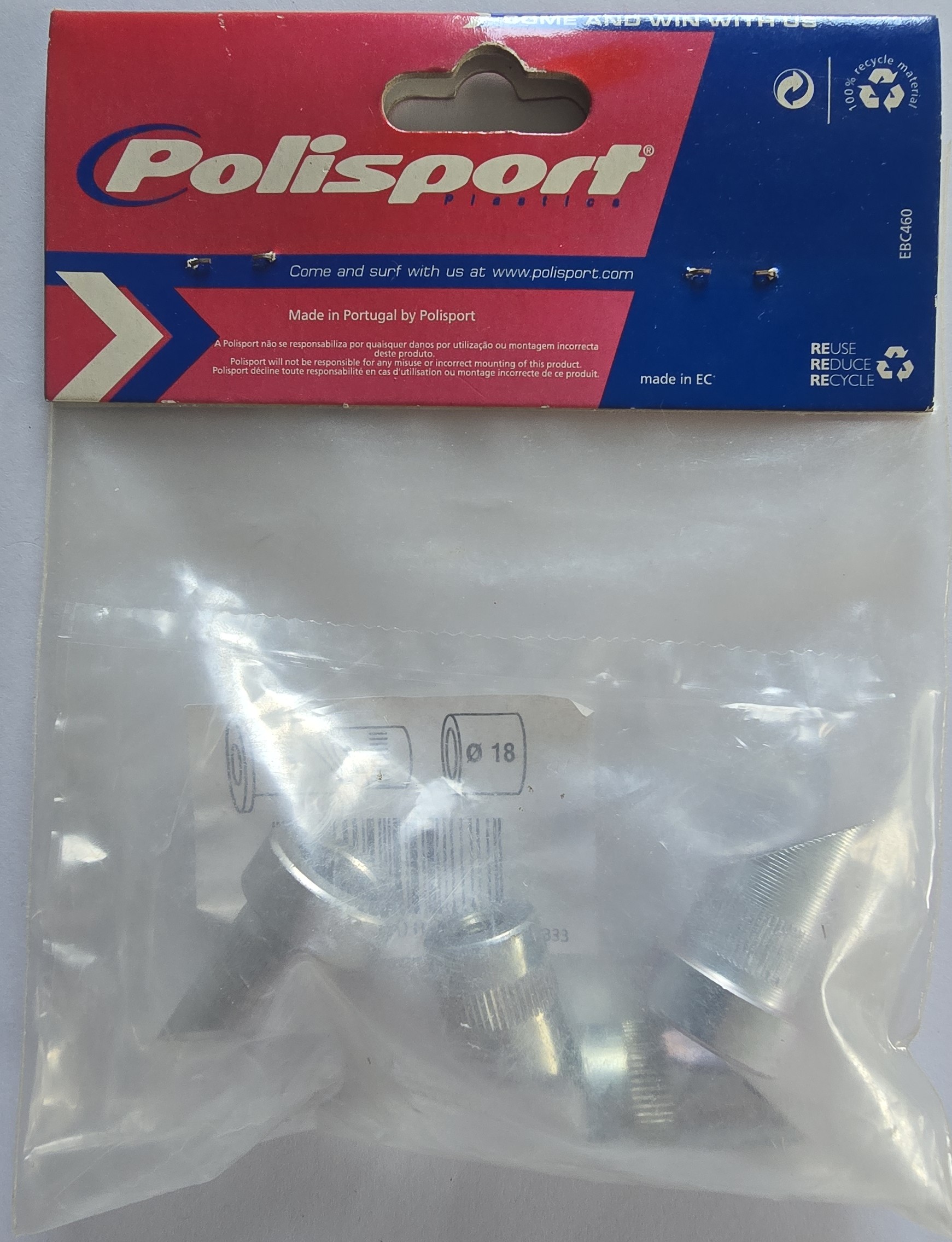 Rankų apsaugų tvirtinimo ivores Polisport 18mm